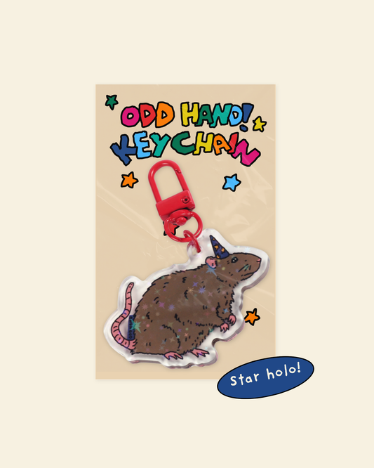 Rat Wizard Keychain