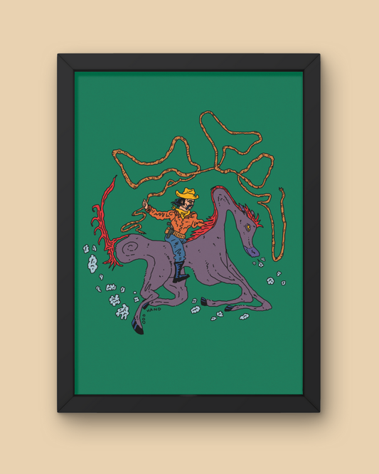 Lasso Cowboy Print
