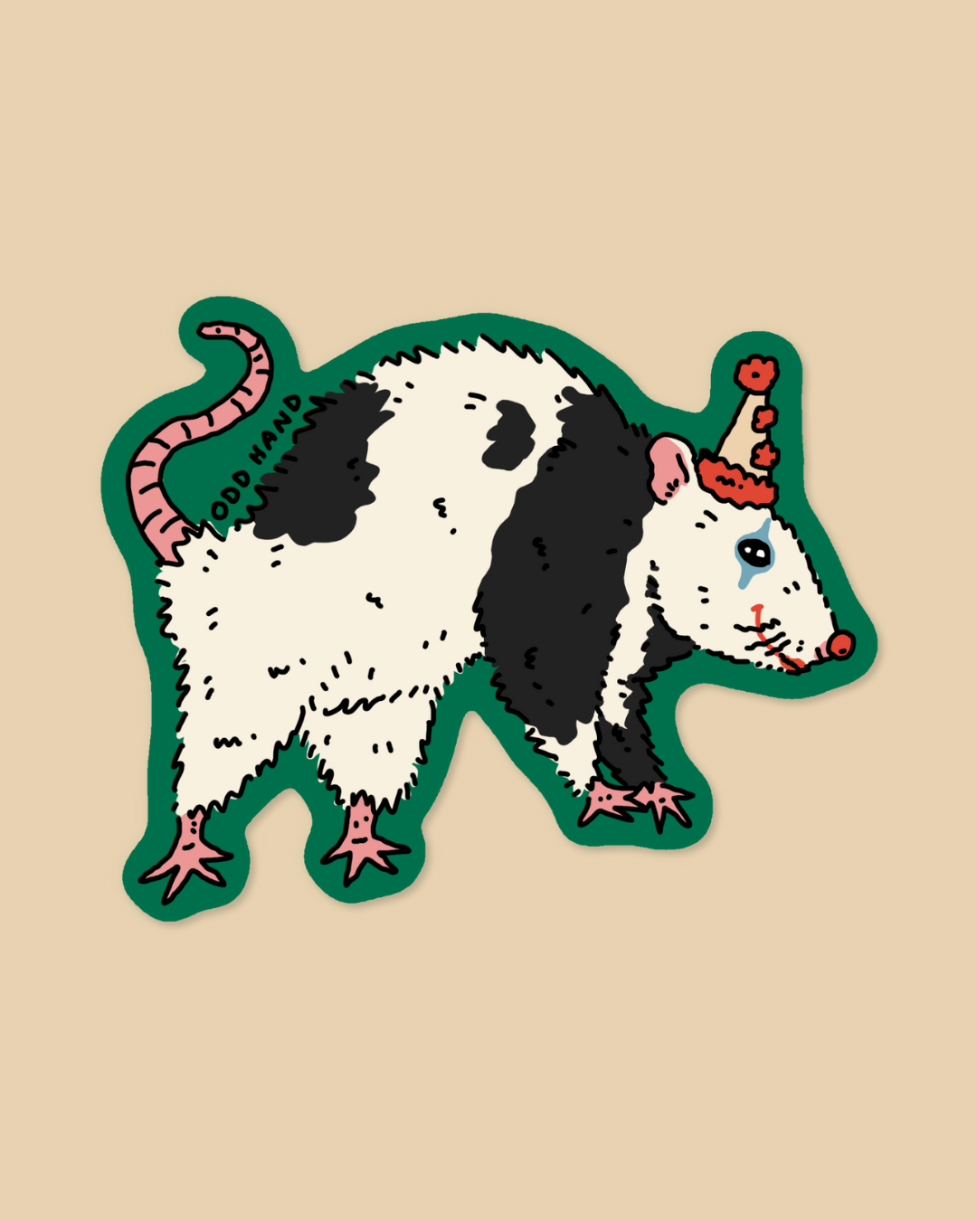 Rat Clown Sticker