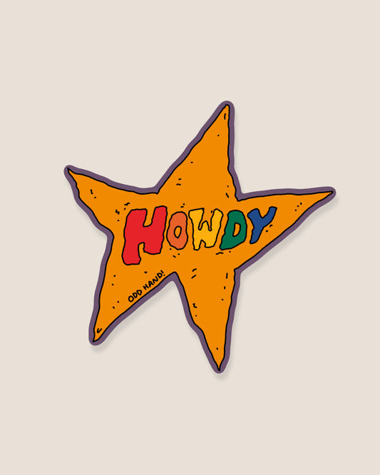 Rainbow Howdy Star Sticker