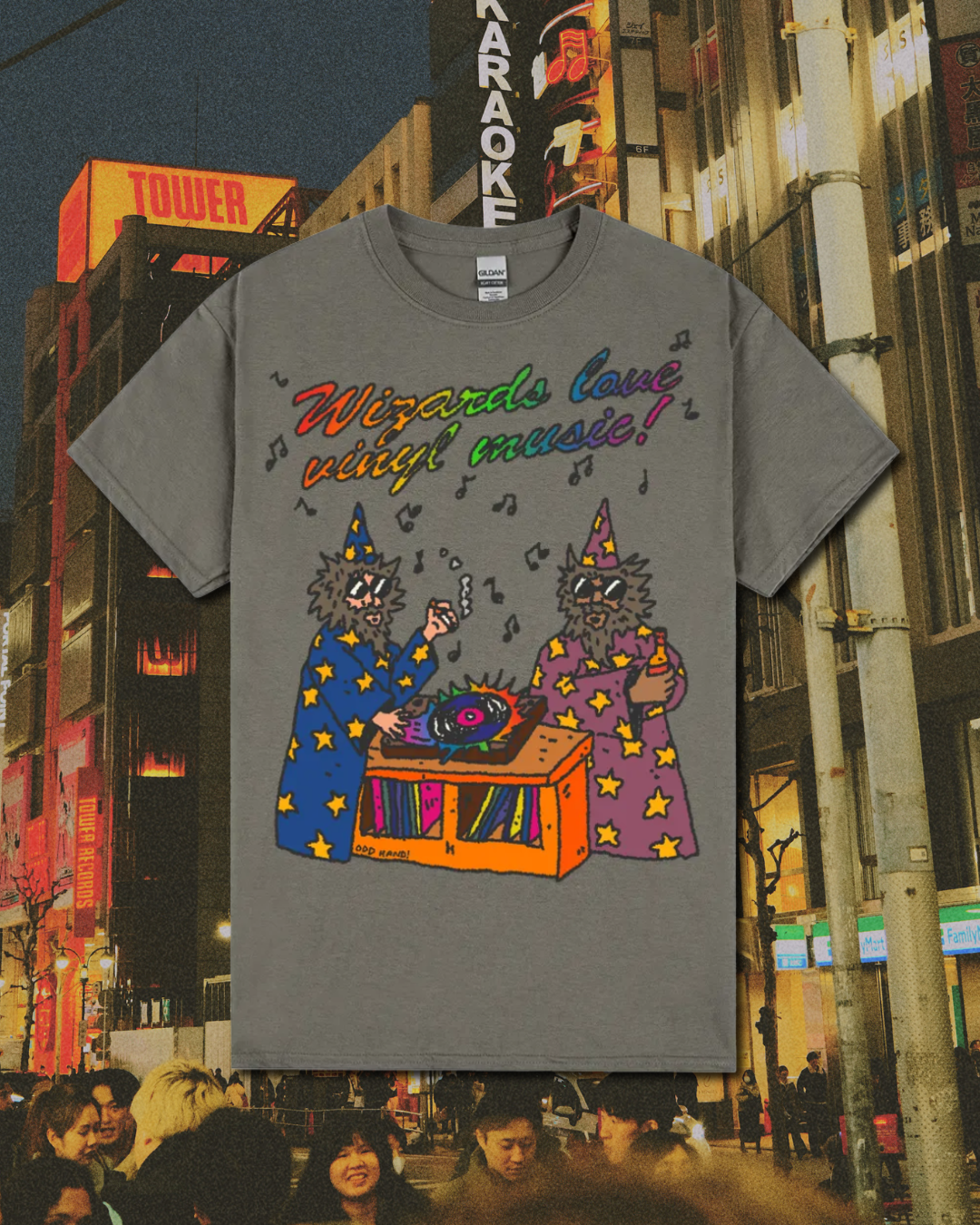 Wizards Love Vinyl Music T-Shirt