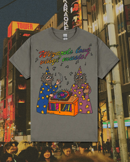 Wizards Love Vinyl Music T-Shirt