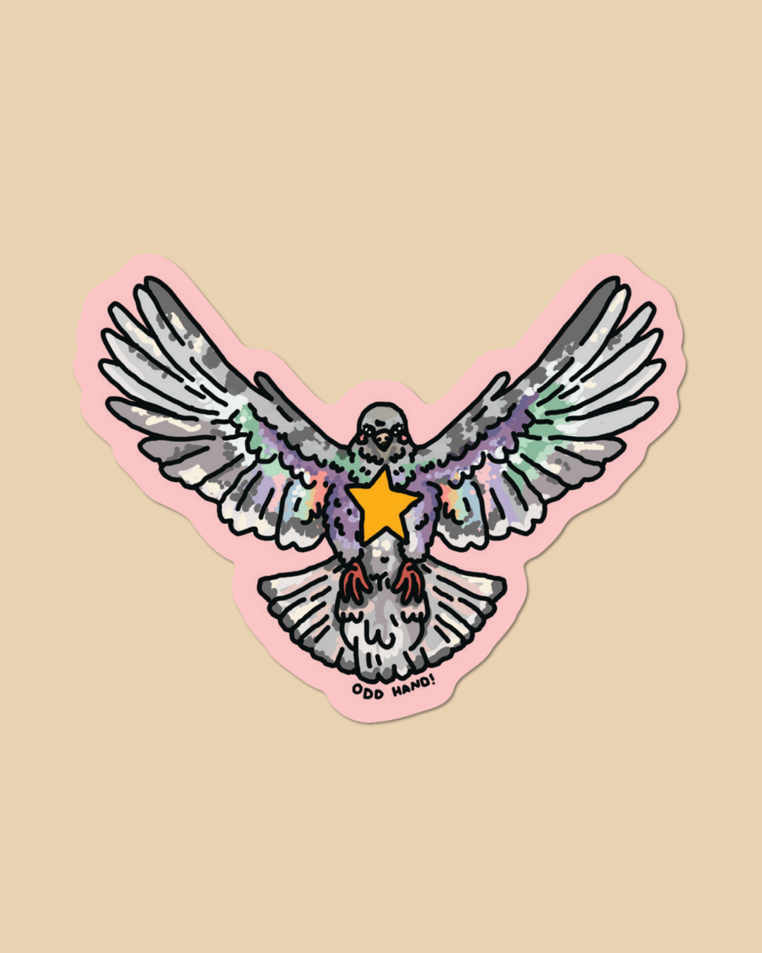 Pigeon Star Sticker