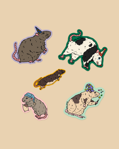 Rat Pack (5 Stickers)