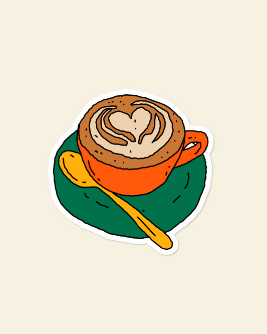 Latte Coffee Sticker