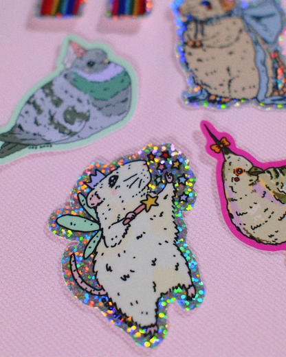 Fairy Mouse Holographic Sticker