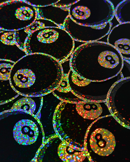8 Ball Holographic Sticker