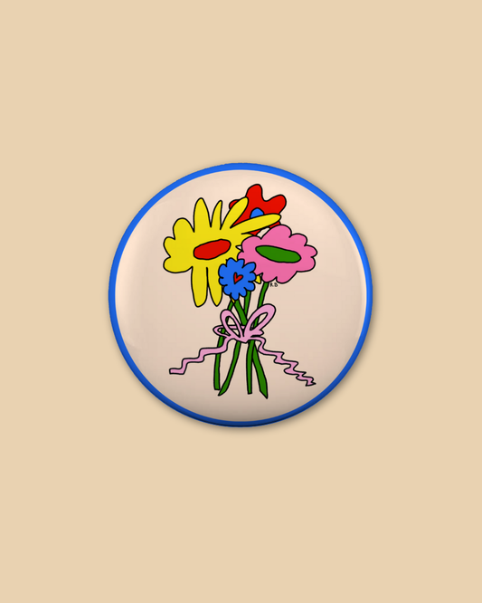 Bouquet 6cm Badge (By Rat Baby)