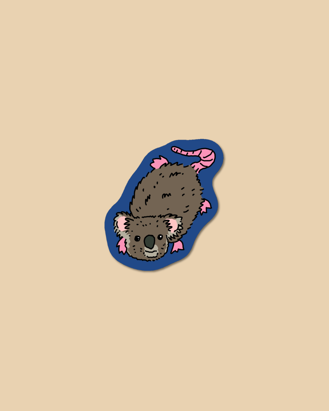 Rat Koala Mini Sticker