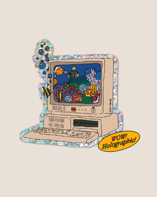 PC Aquarium Holographic Sticker