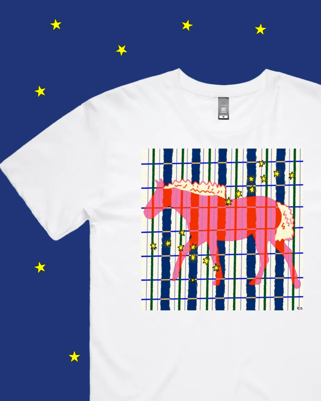 Checker Horse T-Shirt (By Rat Baby)