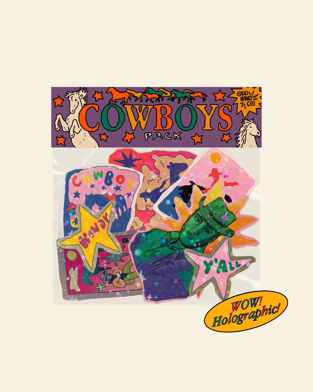 Cowboy Sticker Pack (7 Stickers)