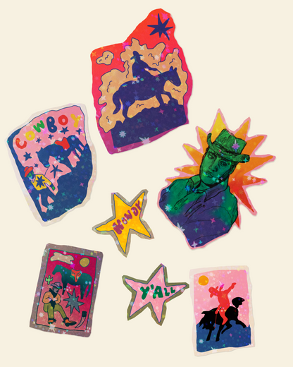 Cowboy Sticker Pack (7 Stickers)