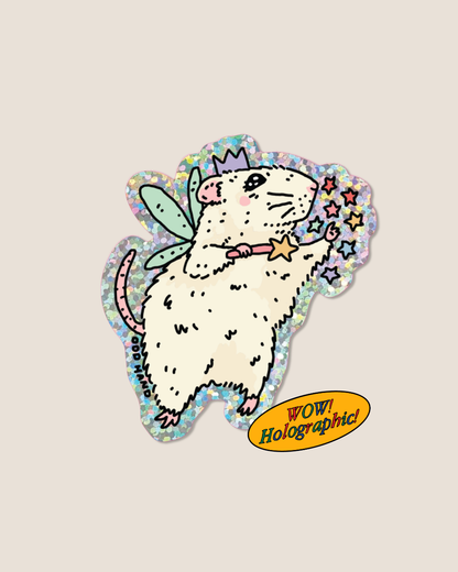 Fairy Mouse Holographic Sticker