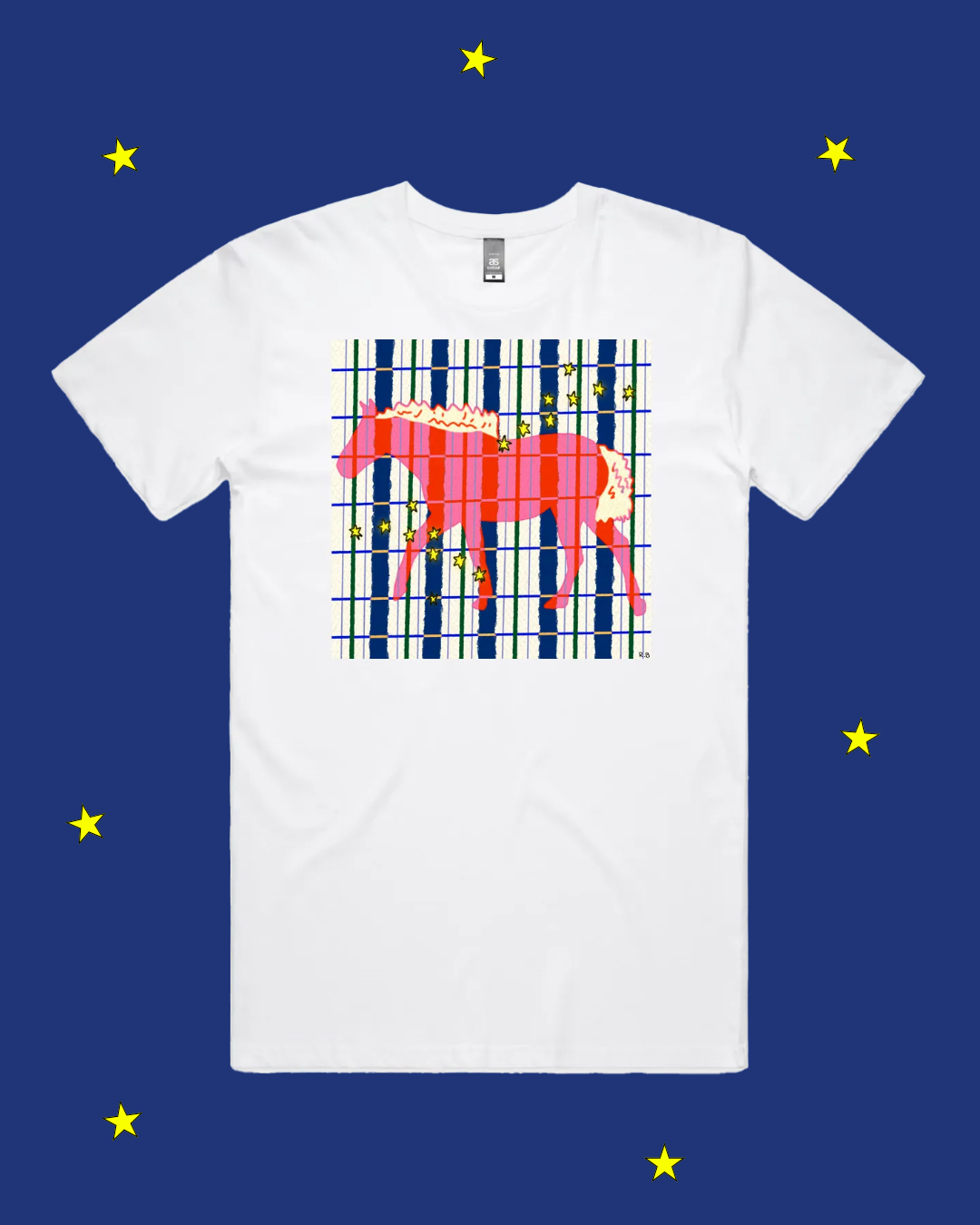 Checker Horse T-Shirt (By Rat Baby)