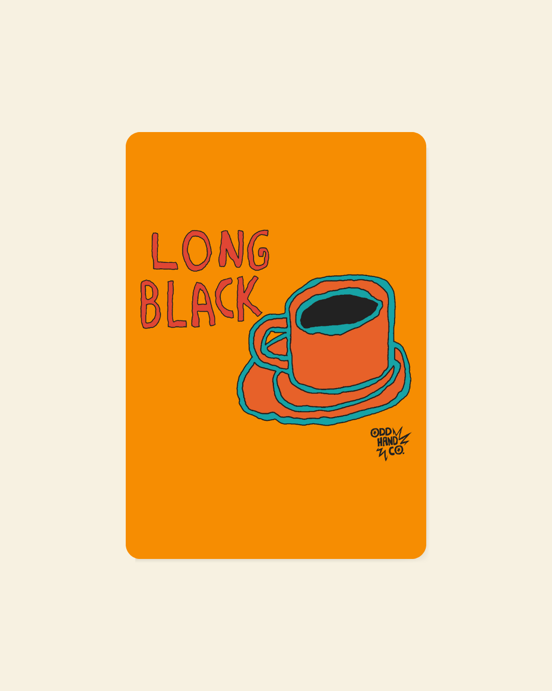 Long Black Postcard