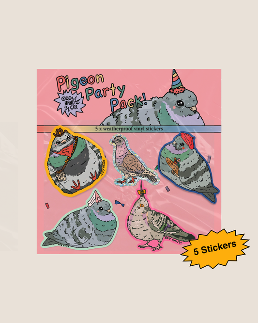 Pigeon Party Pack (5 Stickers)