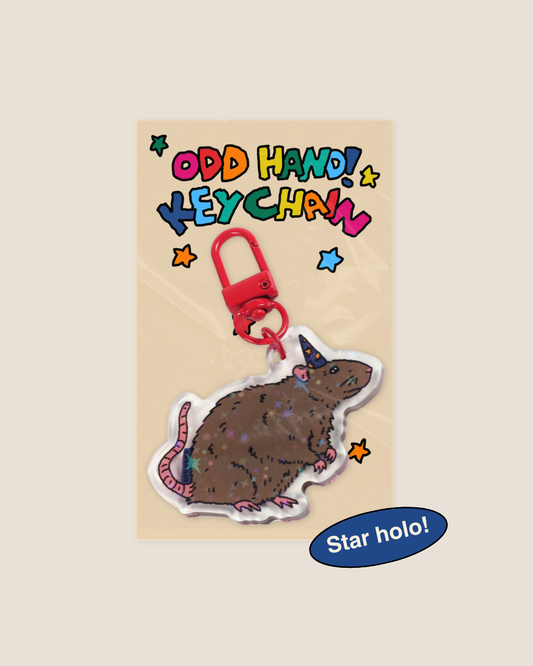 Rat Wizard Keychain