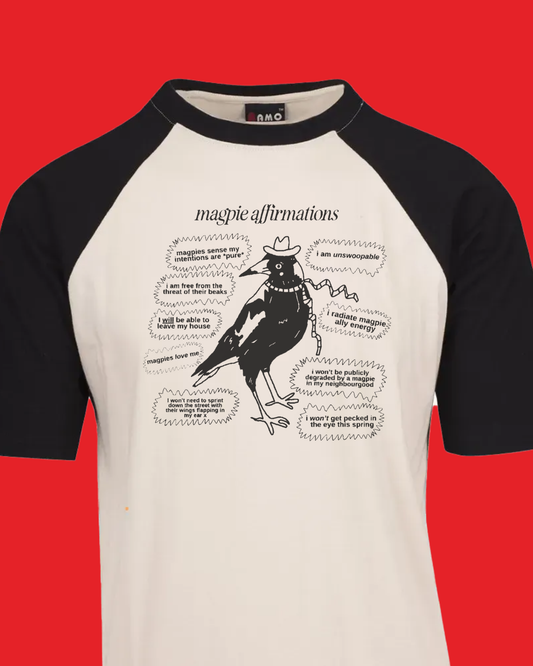 Magpie Affirmations Raglan T-Shirt (By Rat Baby)