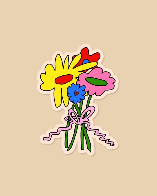 Flower Bunch Sticker (By Rat Baby)