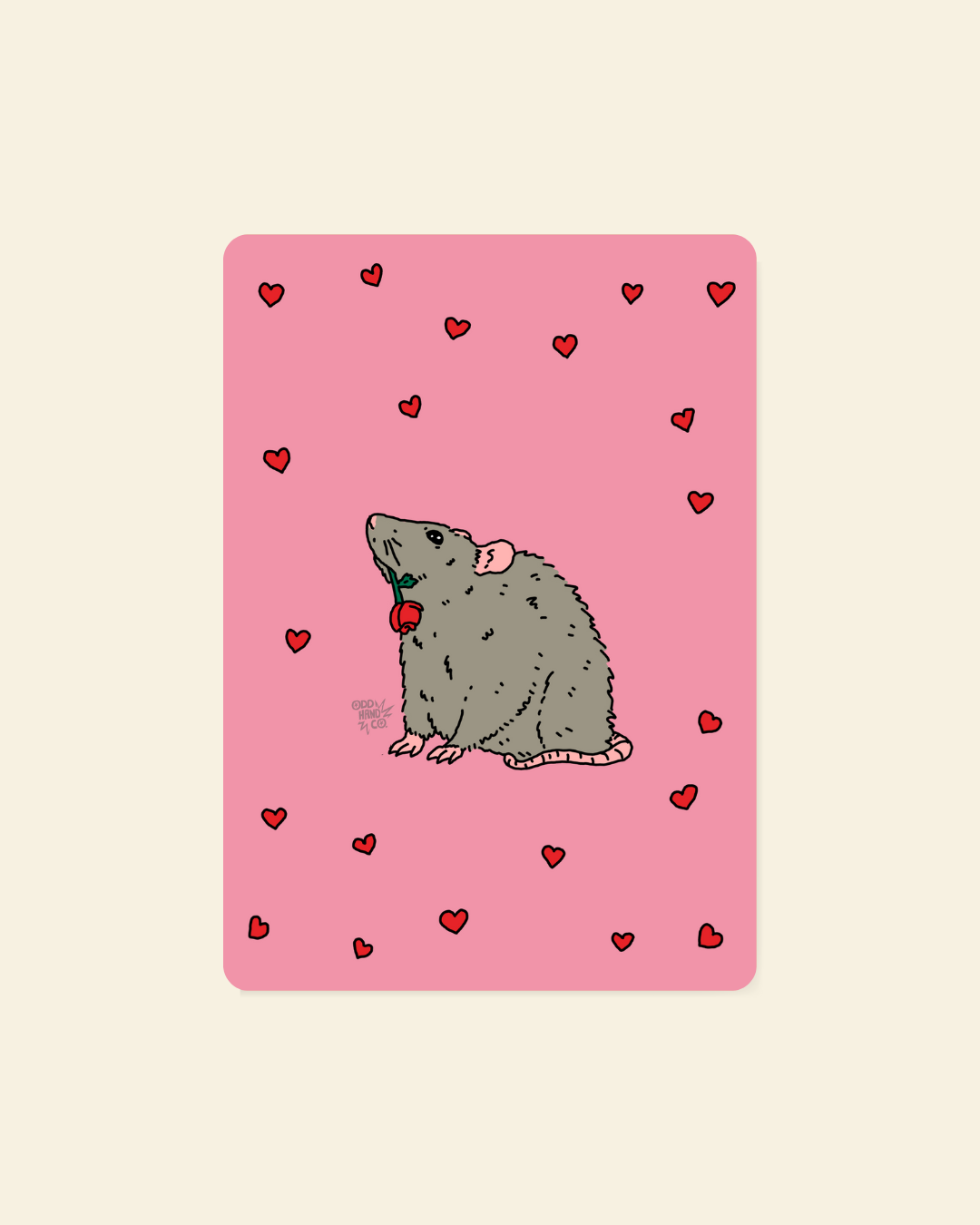 Rat Love Postcard