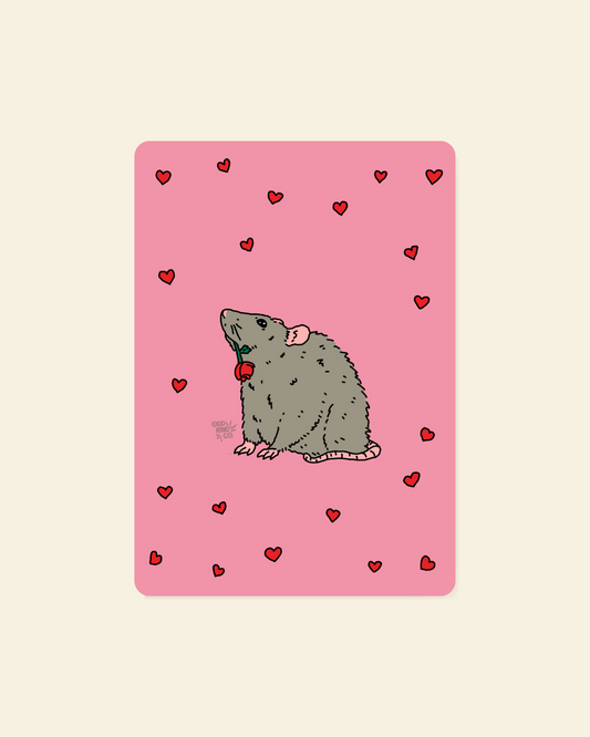 Rat Love Postcard