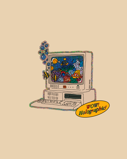 PC Aquarium Holographic Sticker
