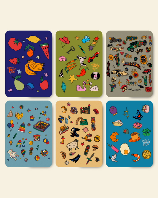 Odd Selection Postcard Bundle (6 Postcards)