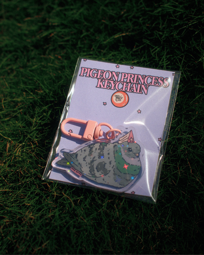 Pigeon Princess Keychain