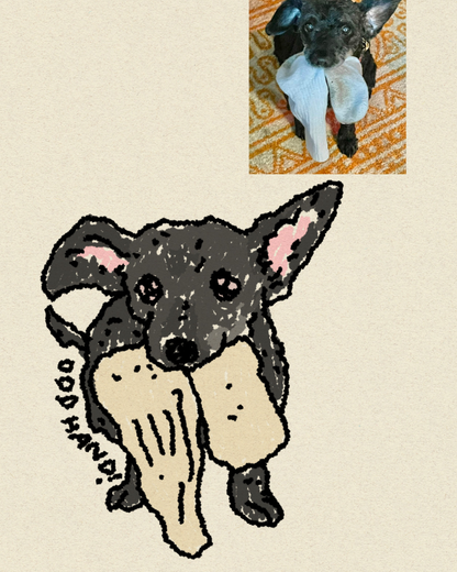 Silly Left Hand Portrait