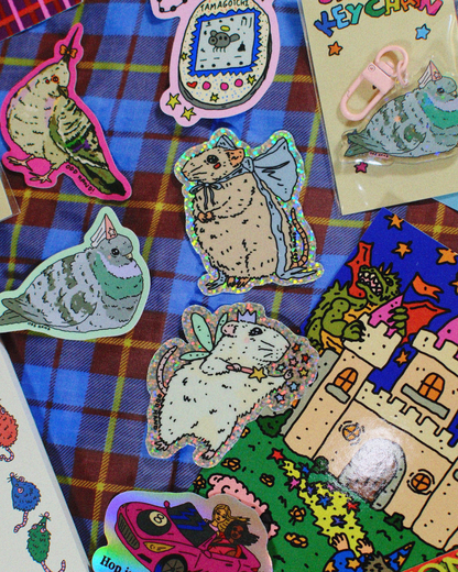Fairy Mouse Holographic Sticker