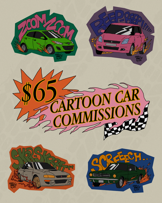 Custom Cartoon Car Portrait