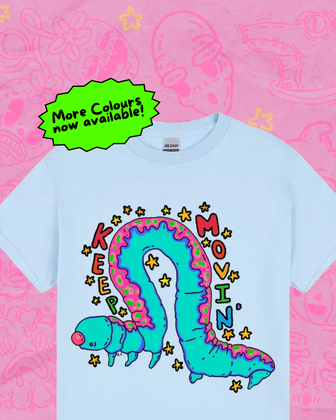 Keep Movin' Bug T-Shirt (by Sketchy Creatures)