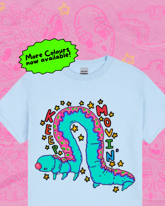 Keep Movin' Bug T-Shirt (by Sketchy Creatures)
