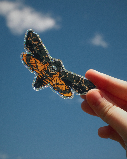 Death's-Head Moth Holographic Sticker