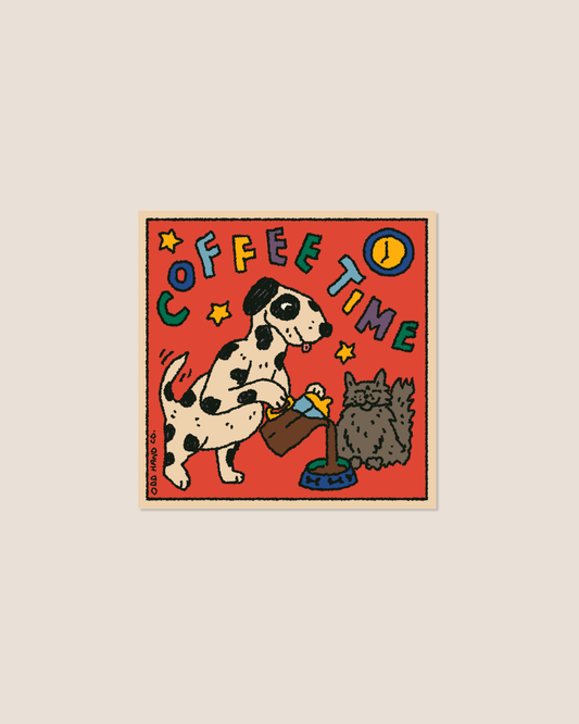 Coffee Time Square Sticker