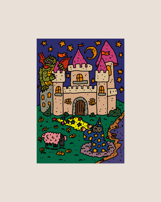 Drama At The Castle Postcard