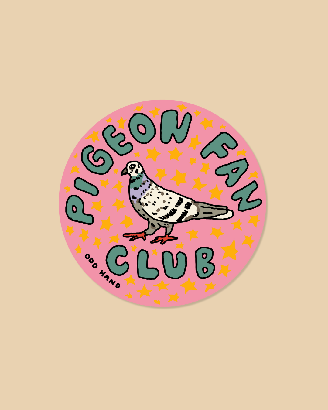 Pigeon Fan Club Sticker