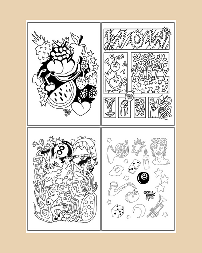 Colouring-In A6 Postcards (4 Pack)