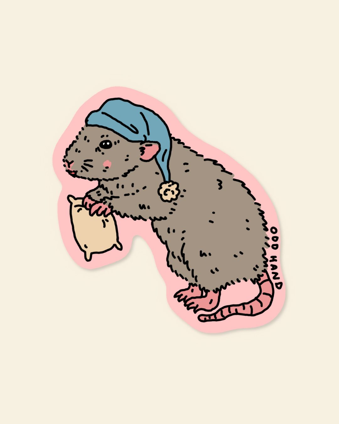 Sleepy Rat Sticker