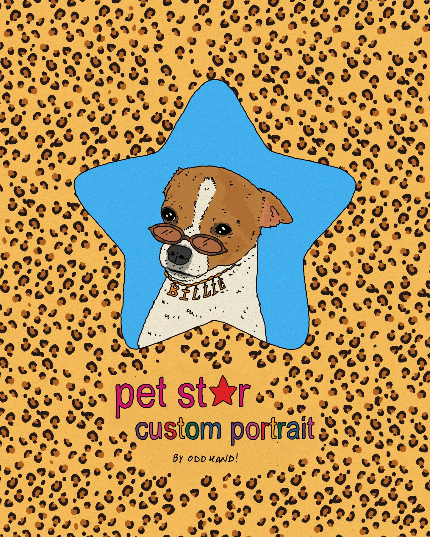 Custom Pet Star Portrait (40% Off Intro Discount!)