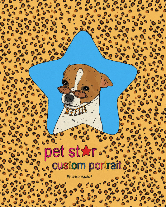 Custom Pet Star Portrait (40% Off Intro Discount!)
