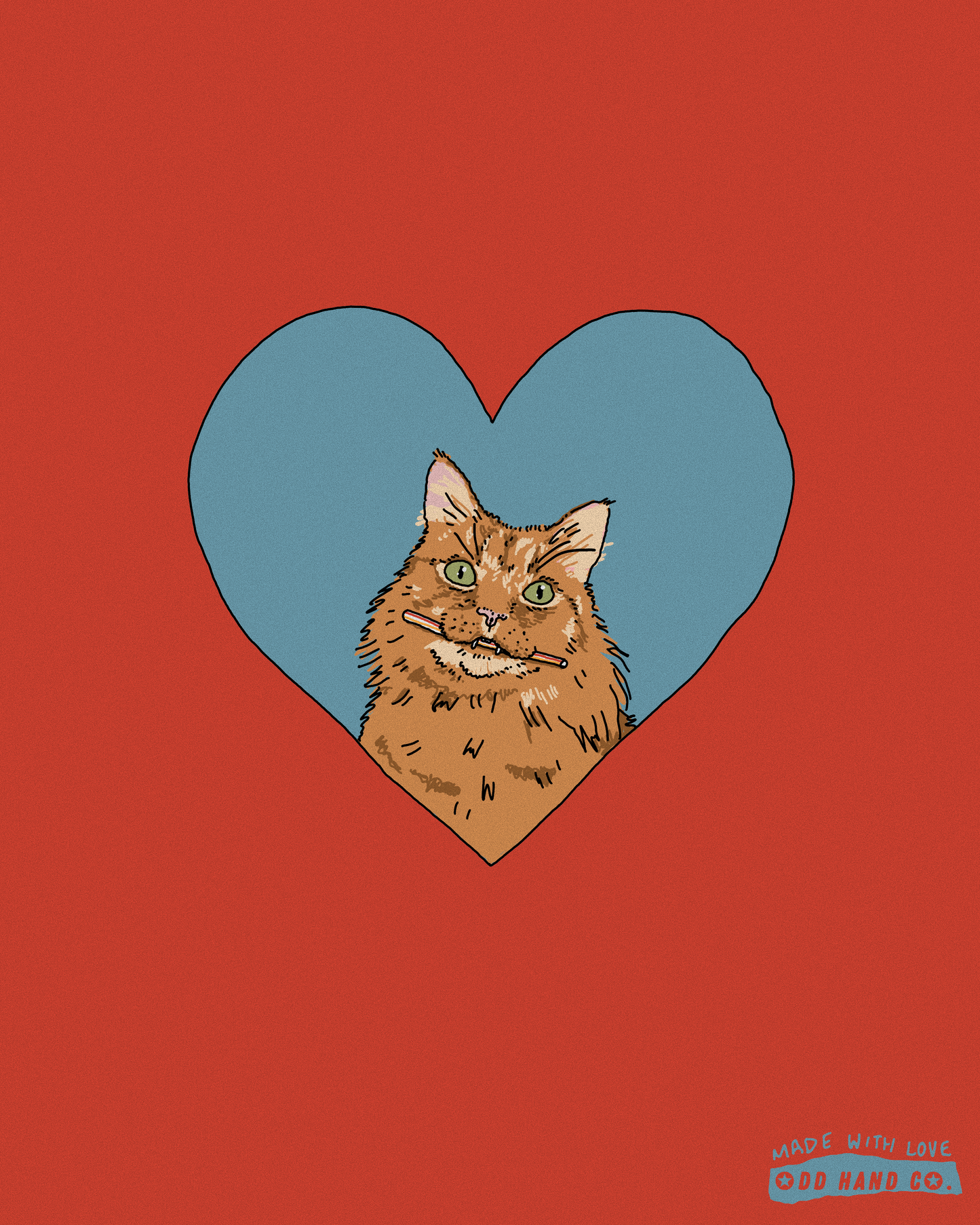 Custom Pet-In-A-Heart Portrait