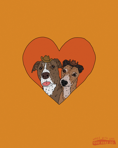 Custom Pet-In-A-Heart Portrait