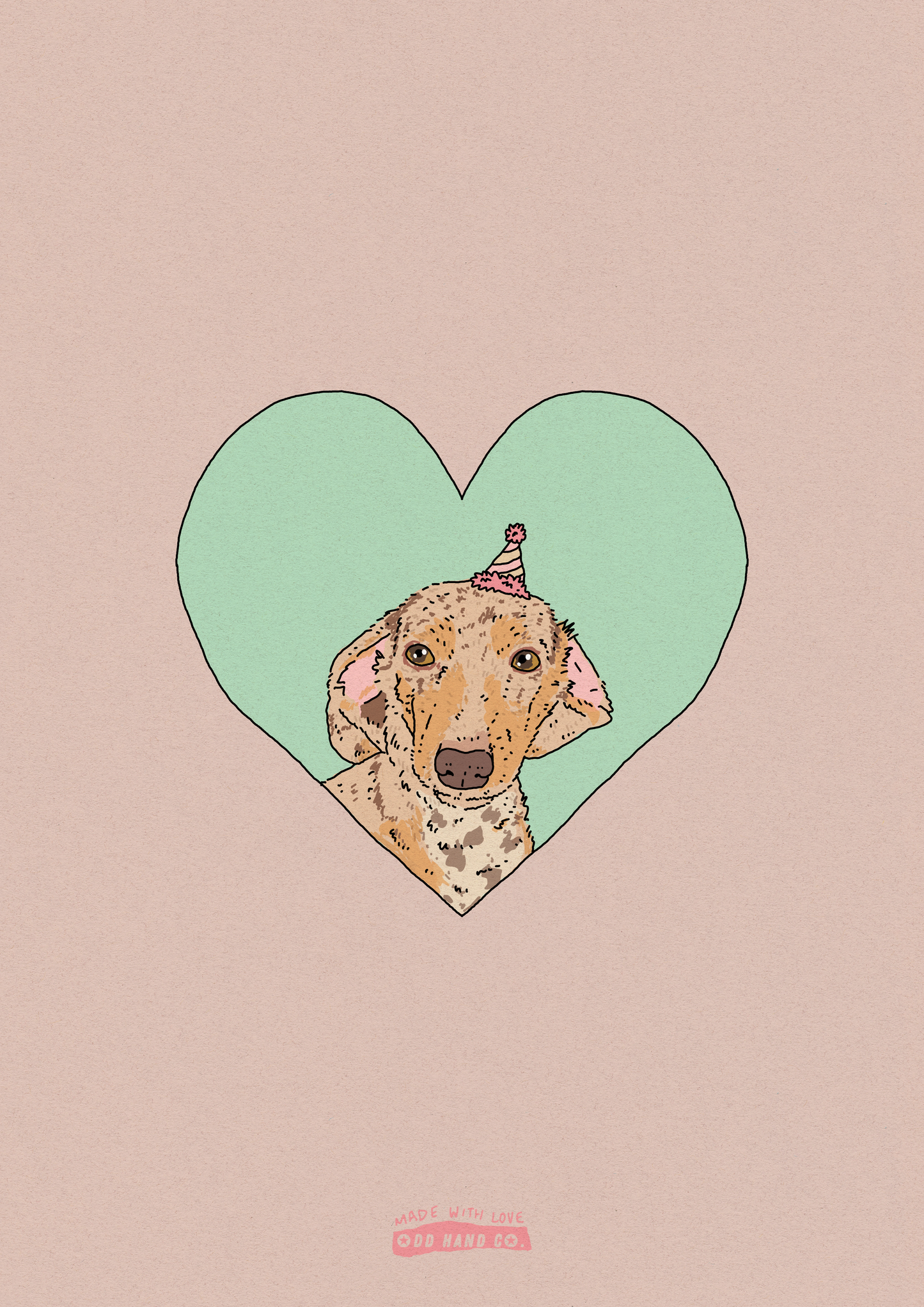 Custom Pet-In-A-Heart Portrait