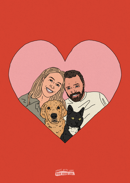 Lovers-in-a-Heart Portrait