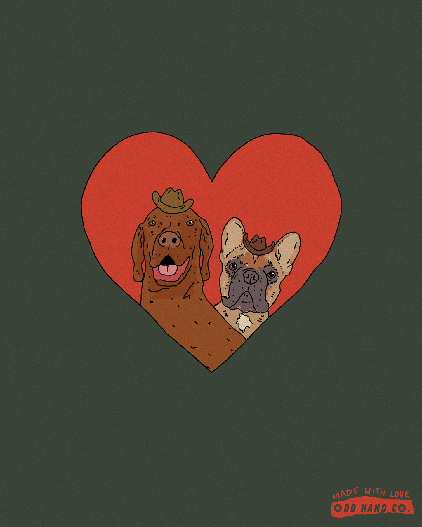 Custom Pet-In-A-Heart Portrait