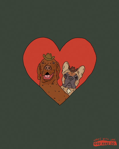 Custom Pet-In-A-Heart Portrait