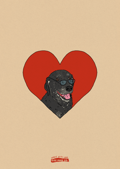 Custom Pet-In-A-Heart Portrait