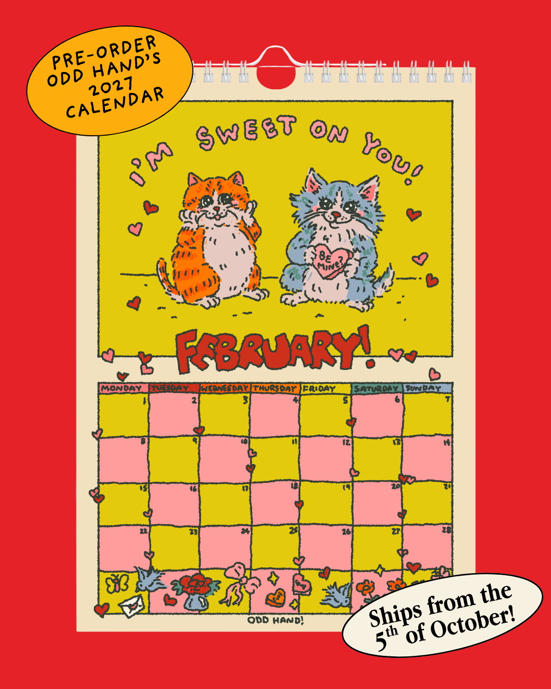 Odd Hand's 2027 Calendar